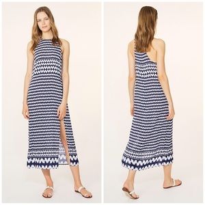Tory Burch Windwell Midi Dress Navy Blue Size XS